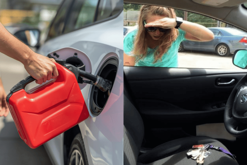 An image of emergency fuel delivery and car lockout services in San Diego.